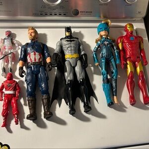 MARBLE Action Figure Set - Red, Blue, Black, Gray